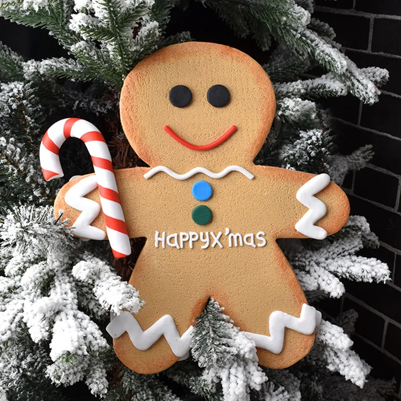 

Handmade Cartoon Large 30CM Christmas GIngerbread Man Shooting Props Company Annual Meeting Party New Year Creative Gift