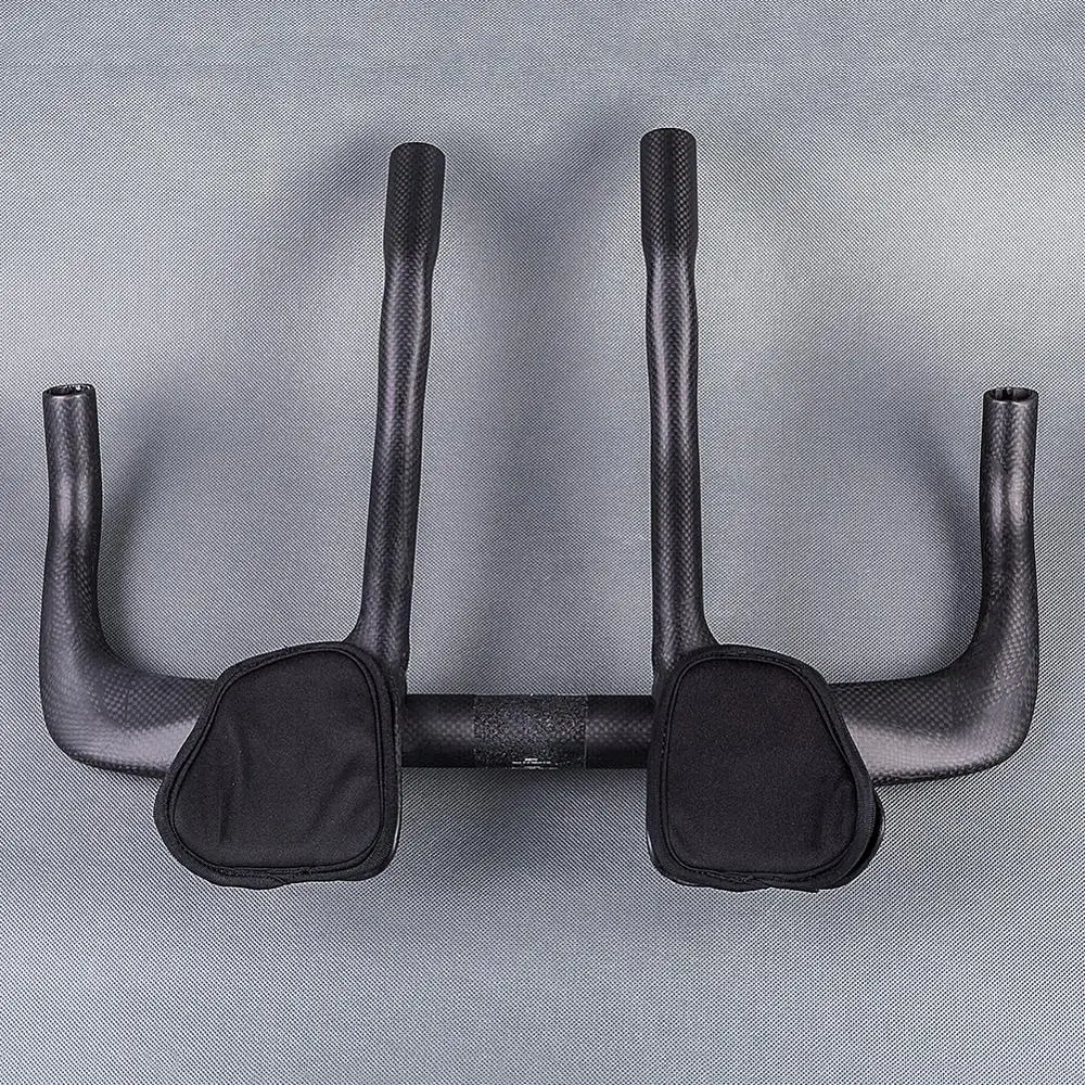 

NO LOGO 3K Carbon Bike Aero Bars Road Bicycle TT Handlebar Rest Put Bar Handlebar Black Matte 485g/Sets