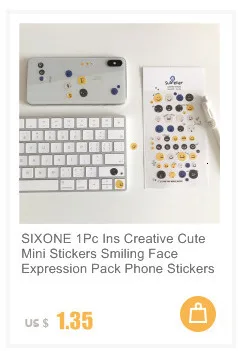 SIXONE 1 шт Ins креативные милые мини-наклейки выражение улыбающегося лица пакет телефон стикер s руководство Материал декоративная наклейка