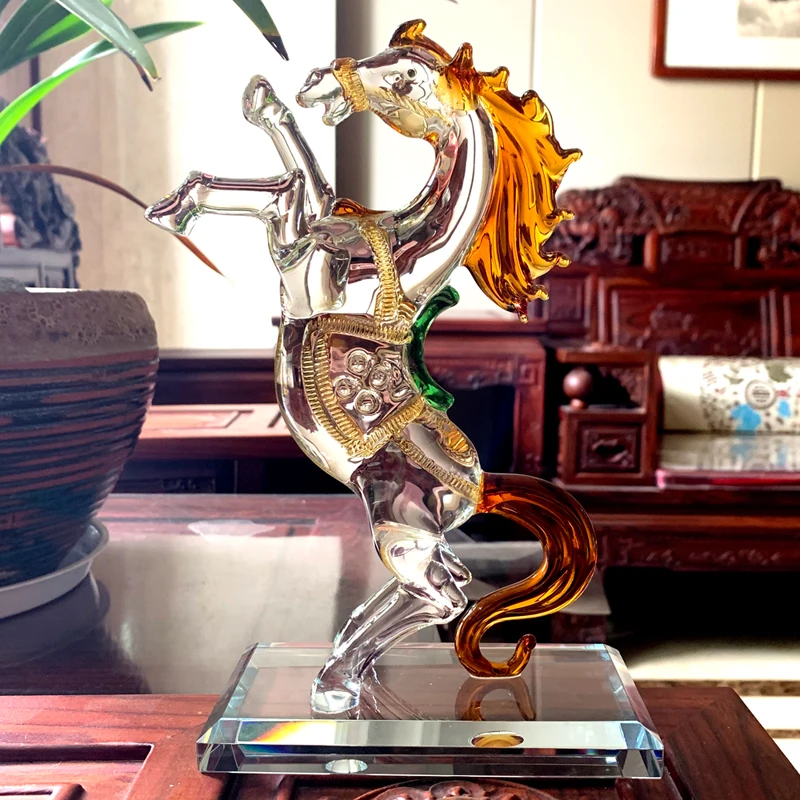 Хрустальное стекло лошадь статуэтка коллекция Лошадь Животное Paperweight украшение