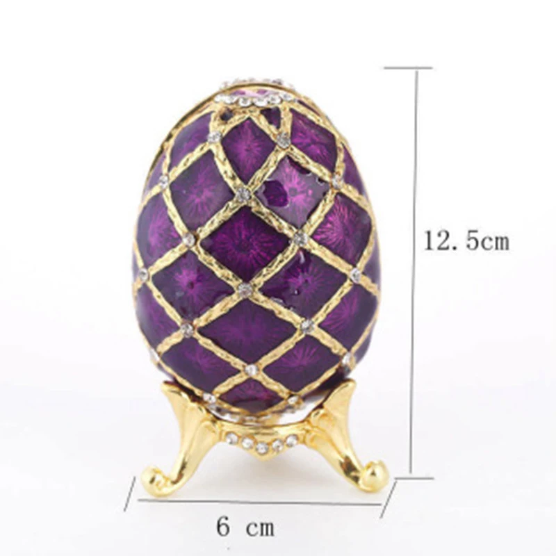 

Home decoration European creative jewelry storage box, metal egg, gold-plated diamond tabletop ornaments, metal crafts DXUIALOI