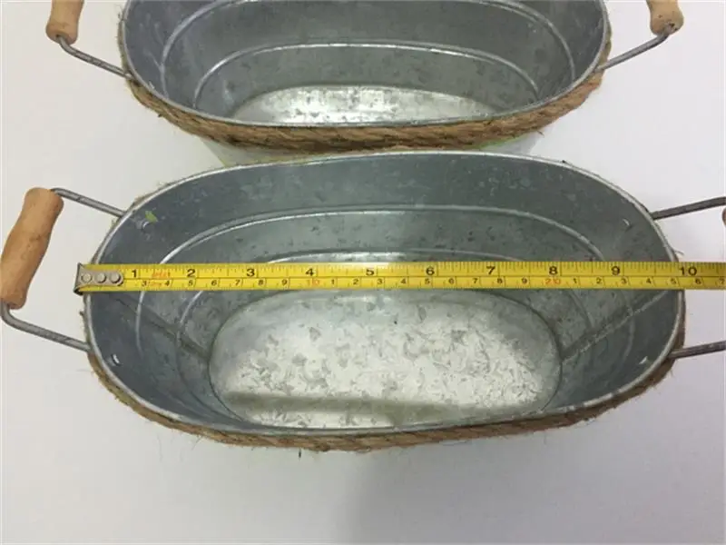 5 шт./лот D25XH12CM большой металлический ящик для комнатных растений овальный