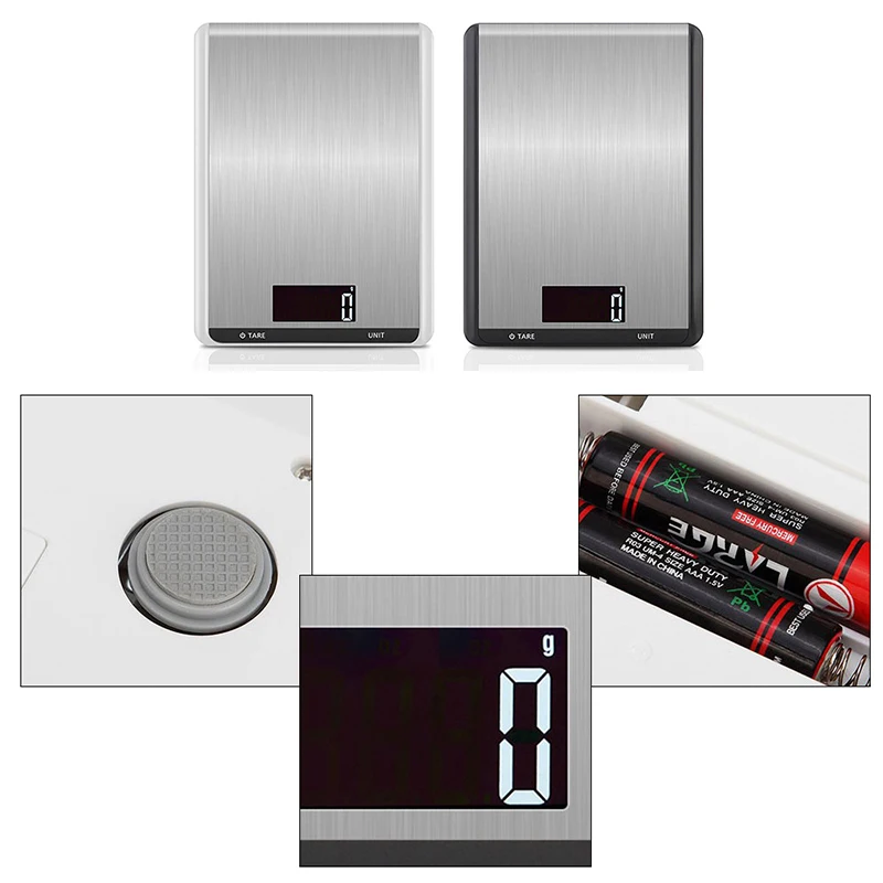 Цифровые кухонные весы DIDIHOU электронные из нержавеющей стали с ЖК-дисплеем и