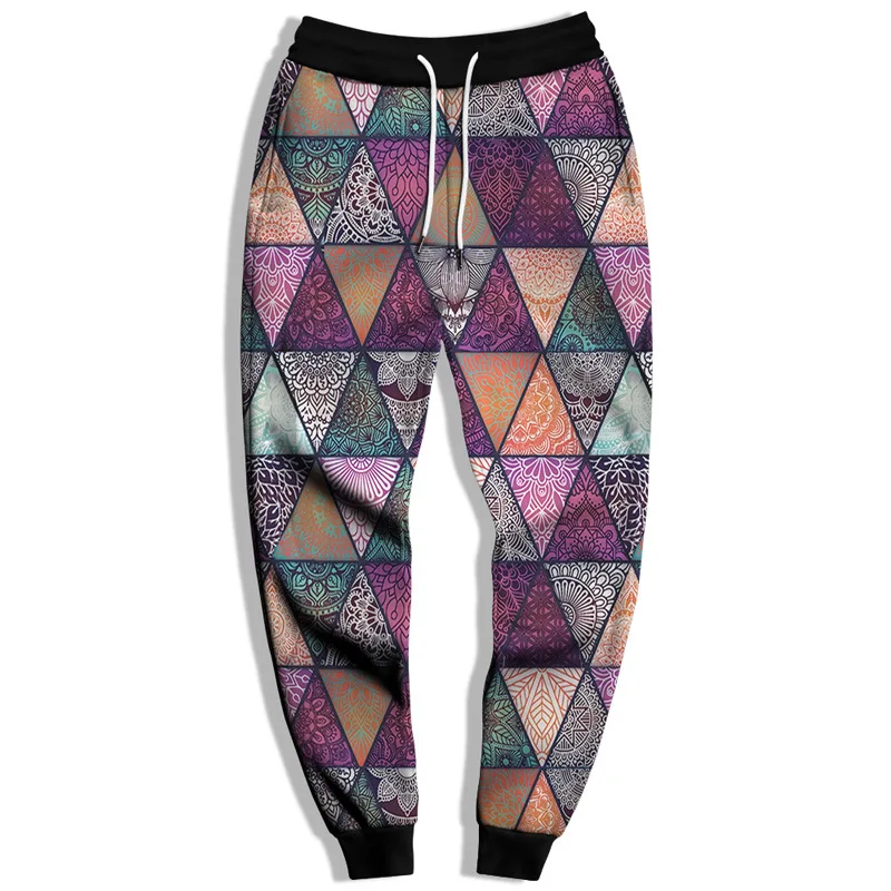 

Big Size 5XL Fat Lady Geometry Digital Couples Women Trousers Casual Trousers Sports Loose Trousers Jogging Trousers Foot Pants