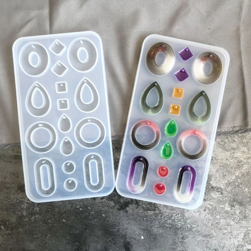 

Crystal Epoxy Resin Mold Earrings Pendant Jewelry Crafts Casting Silicone Mould XX9C