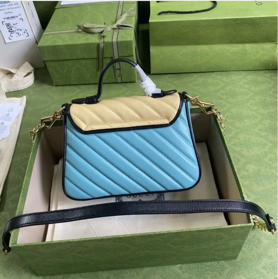 

583571 Real Leather Top Quality Bolsa Feminina Shopping Luxury Women Shoulder Bags Female Leather famous brand Chain Handbag