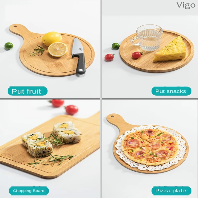 Бамбуковый деревянный кухонный поднос бытовые выпечки тарелка стейк пластина