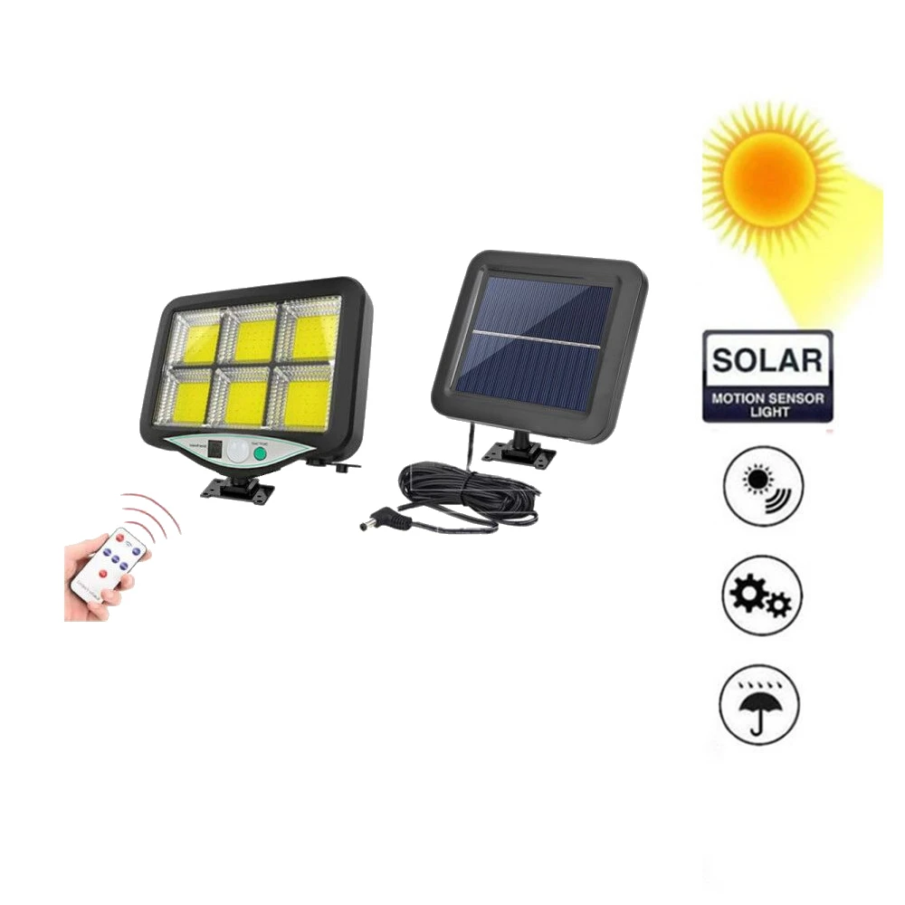 

seperable 120 LED Solar Light Outdoor Solar powered Lamp PIR Motion Sensor Street wall porch Path Sunlight for Garden garage yar