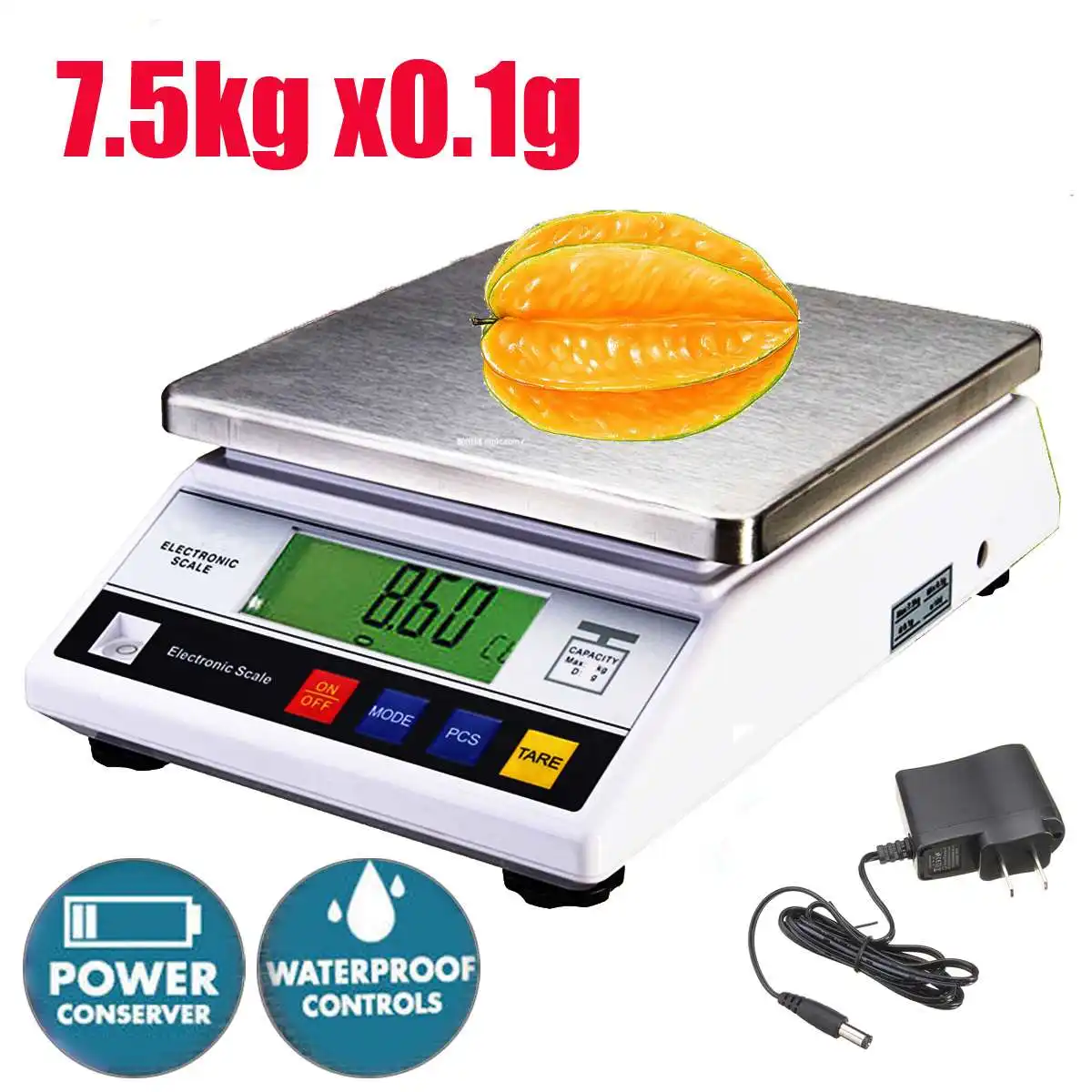 

7.5kgx0.1g Digital Precision Electronic Laboratory Balance Industrial Weighing Scale Balance Counting Table Desk Top Scale Tools
