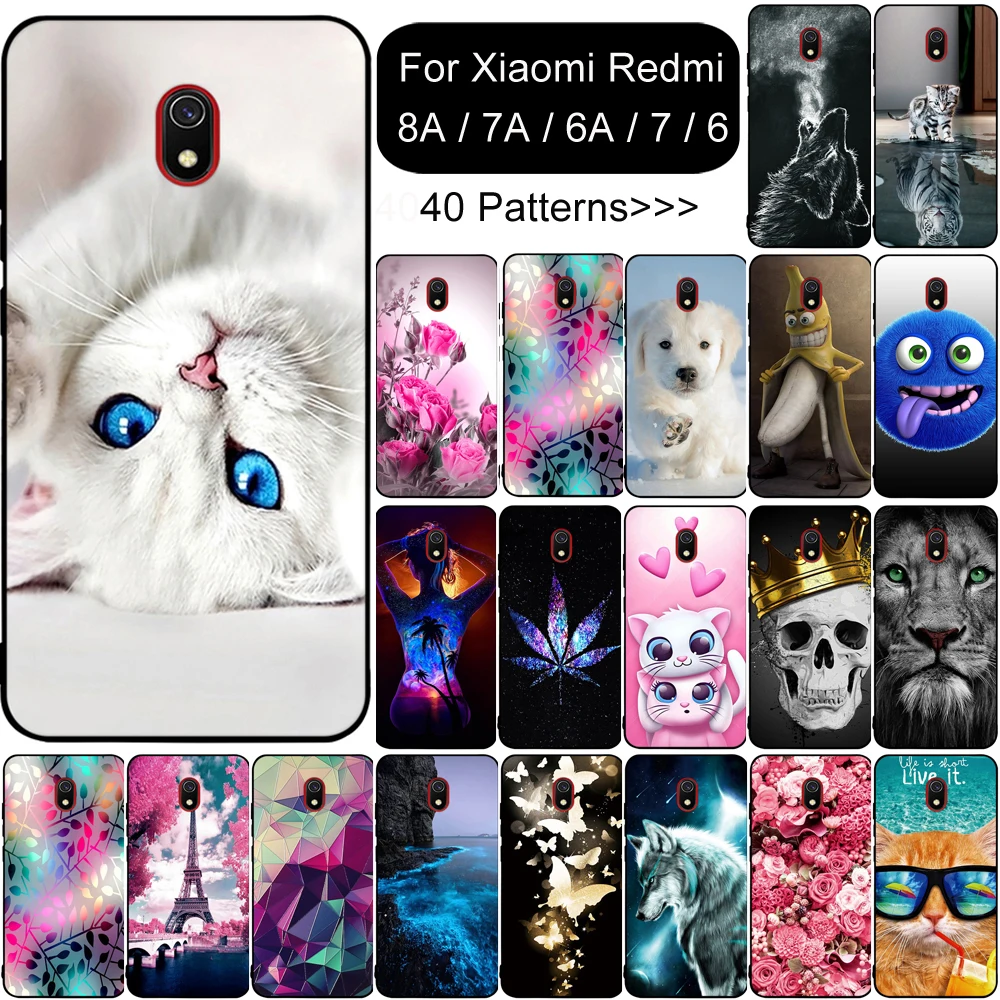 Чехол для Xiaomi Redmi 7A 8A силиконовый чехол телефона 7 черный 6A | Мобильные телефоны и