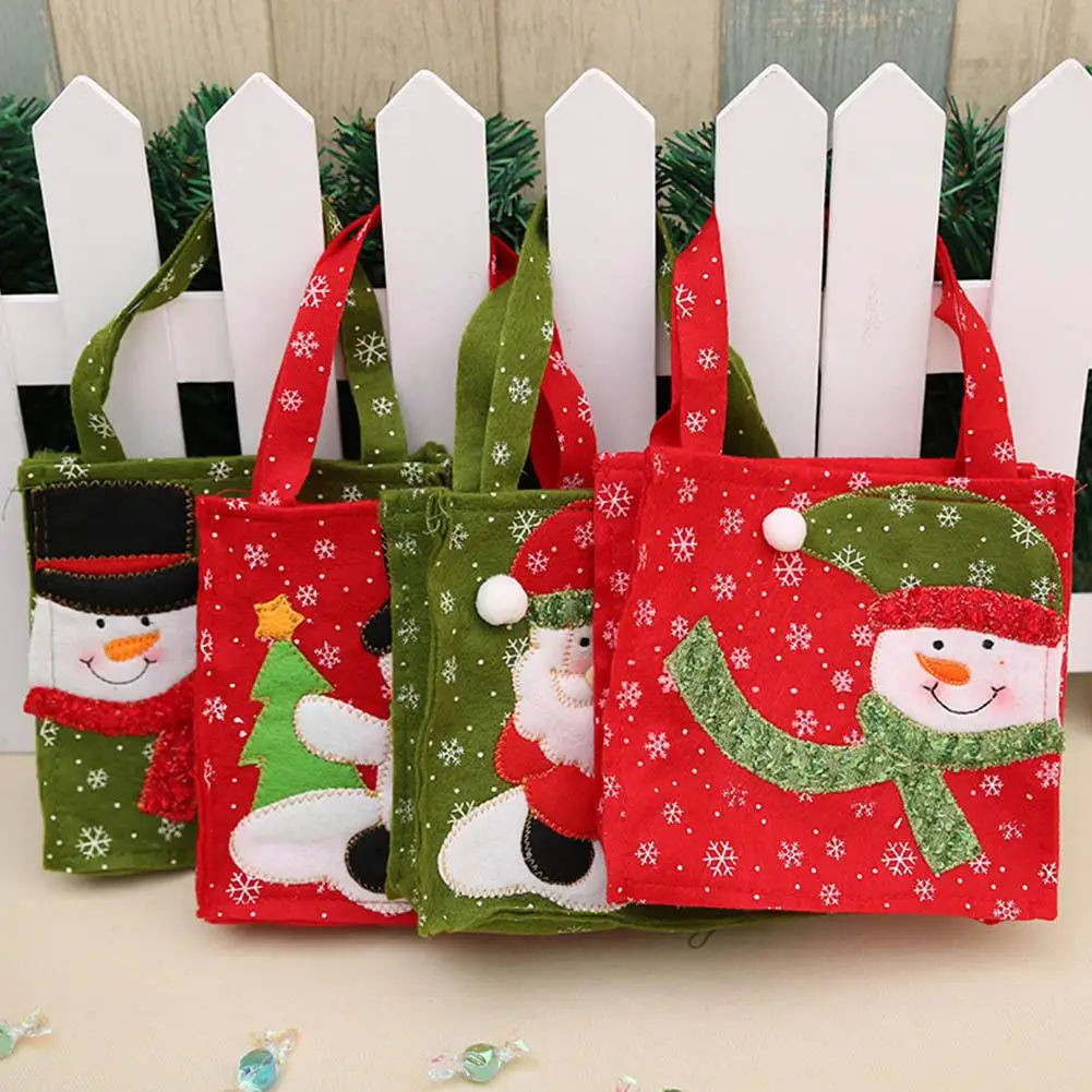 1 шт милый Санта Клаус/снеговик шаблон Конфеты Подарочная сумка для печенья
