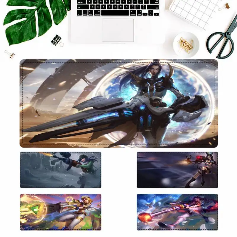 

High Quality LOL Caitlyn Gaming Mouse Pad Gaming MousePad Large Big Mouse Mat Desktop Mat Computer Mouse pad For Overwatch