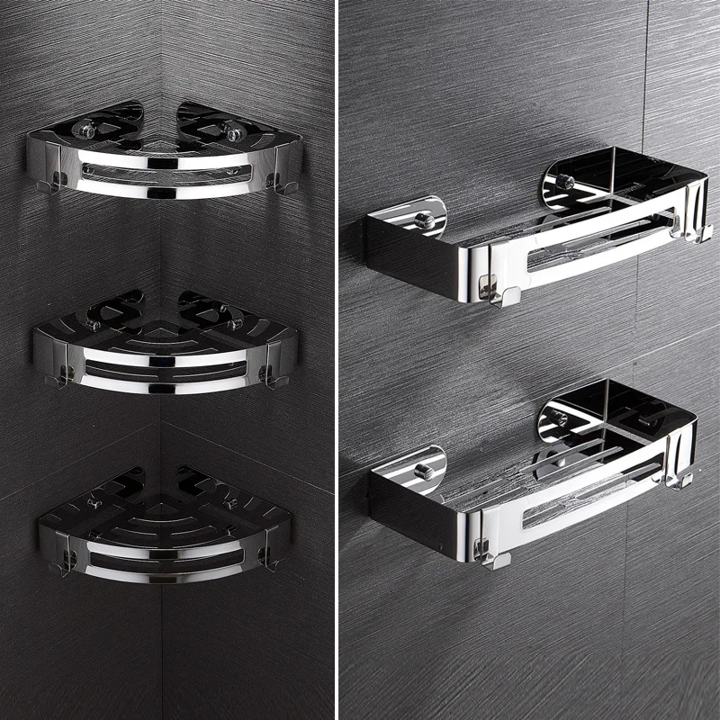 

Угловая полка для ванной комнаты из нержавеющей стали 304, настенный держатель для мыла, посуды, шампуня, ванной комнаты