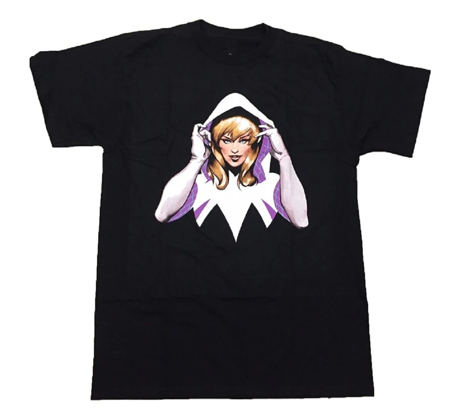 Spider-Gwen Reveal Spider Gwen Spider-Man Marvel Comics Лицензированная взрослая футболка свободного