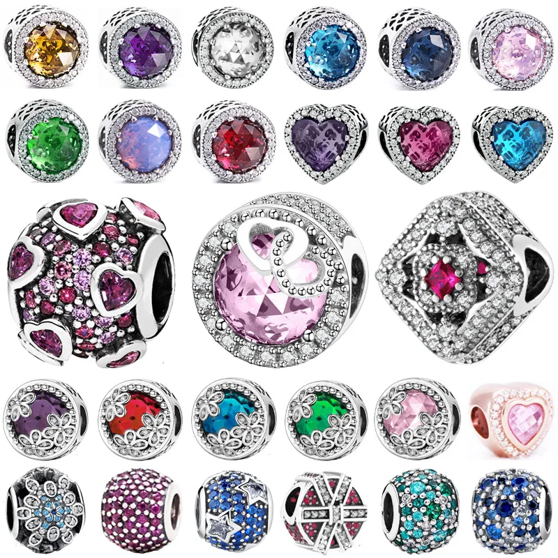 

Planet Star Heart Beads Fit Original Pan Charms Christmas Dangle Pendant DIY Bracelet Women Jewelry