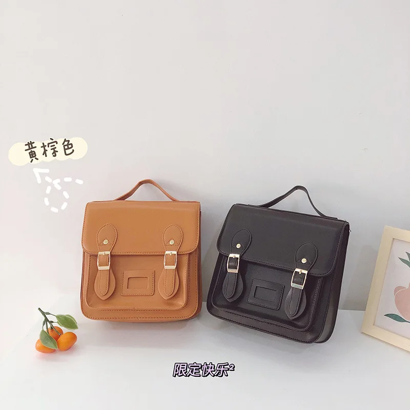 

New kindergarten school bag retro PU baby backpack tide Korean children's backpack