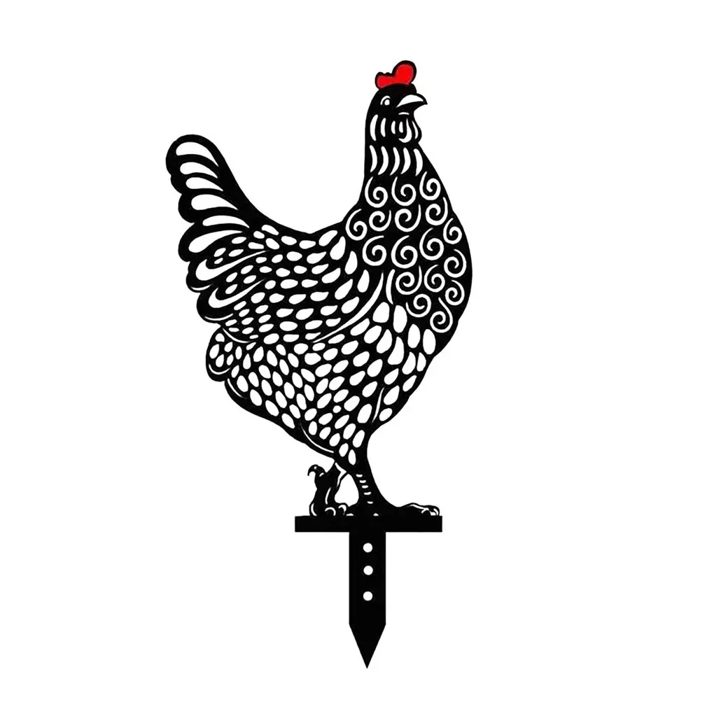 

Chicken Stakes Yard Art Garden Backyard Lawn Statues Hen Decor Gift Garden Decoration Garden Ornaments