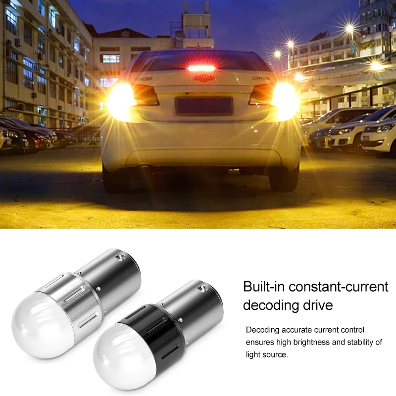 2 шт. 1156 BA15S PY21W светодиодный для стоп-сигнала светильник W21W 3030 9SMD 1157 BAY15D хвост