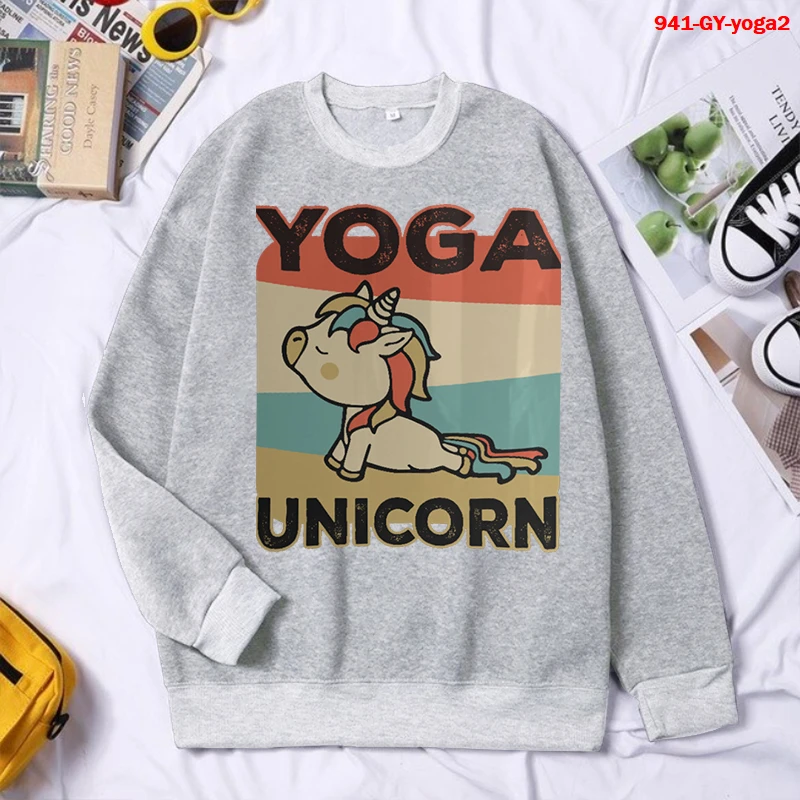 Retro Vintage Yoga Print Women Couple Hoodies Sweatshirt Tracksuit Sports Sweatshirt 2021 Winter Casual Loose Jumper Sweetshirts