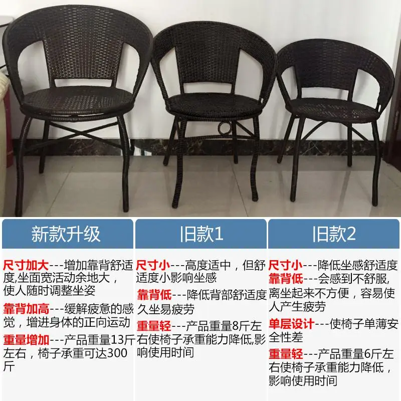 Плетеный одиночный маленький ротанговый ленивый стул для отдыха с подлокотником