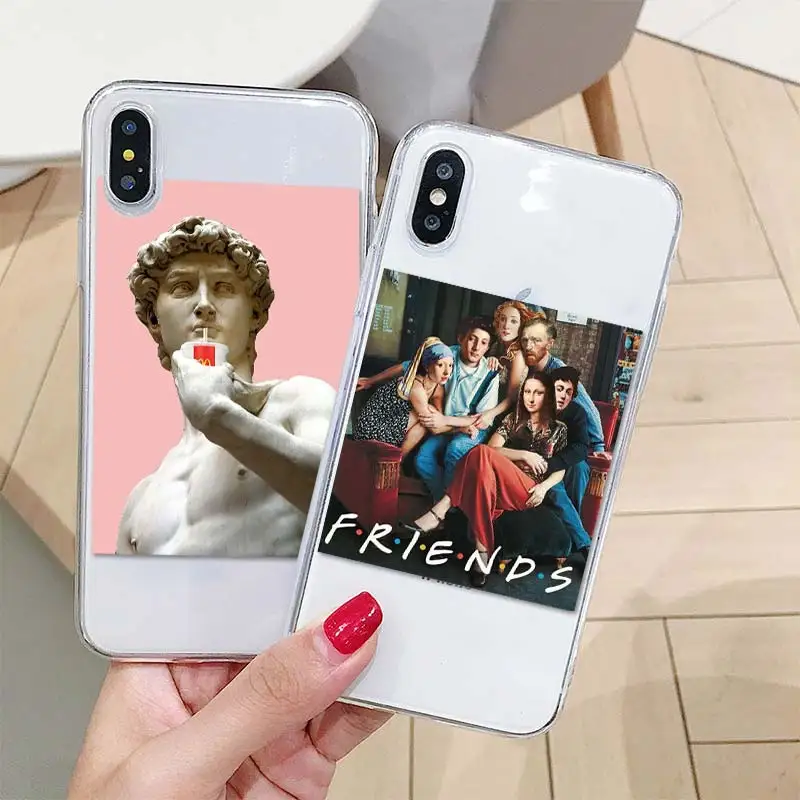 Силиконовый чехол для iPhone 12 mini 7 8 6s Plus Xr Xs 11 Pro Max SE2020 прозрачный с забавным рисунком