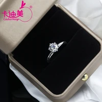 luxury 18k gold moissanite diamond ring classic 6 claws setting 6 5mm round brilliant cut d vvs1 moissanite rings for wedding