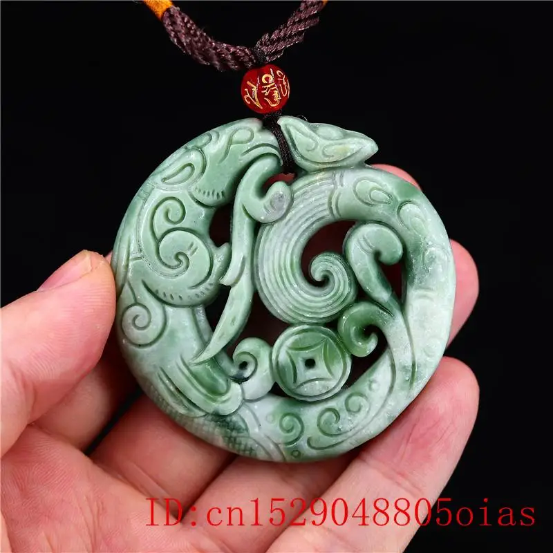 Нефритовый Феникс кулон ожерелье подарки Китайский амулет для женщин