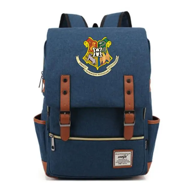 Волшебный Хогвартс Ravenclaw Слизерин Гриффиндор для мальчиков и девочек портфели для подростков школьные сумки холщовые женские сумки рюкзак мужской рюкзак - Цвет: 9
