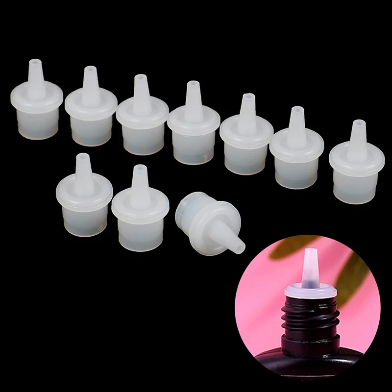 

10pcs Convenient Extended Glue Usage Anti-blocking Eyelash Extension Tool Universal Eyelash Glue Replacement Bottle Mouth Head