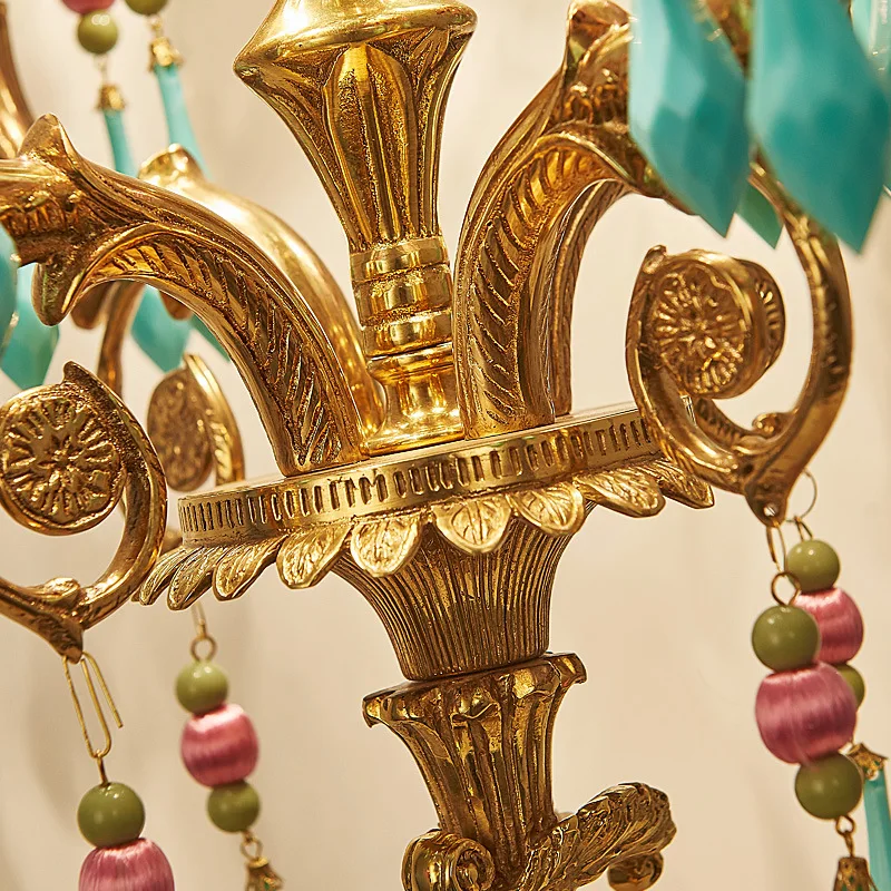 Французская настольная лампа креативный Павлин вилла гостиная прикроватная для