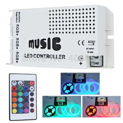 

Free shipping DC12V common anode IR 24key RGB music controller rgb led strip remote controller 20pcs/lot