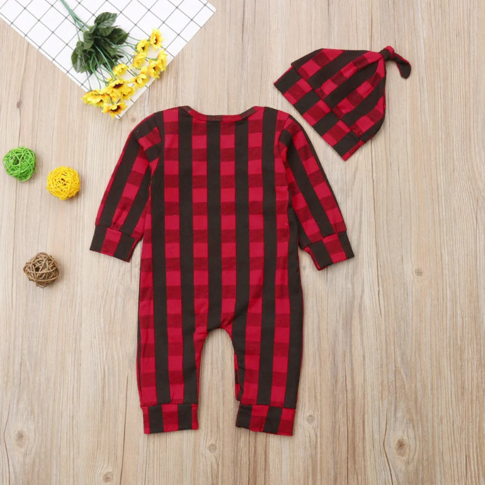 

Cute 2020 Christmas Baby Clothes Girls Boys Santa Claus Hat+Romper Jumpsuit 2PCS Outfit