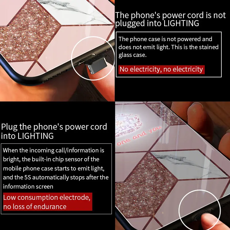 X-it Smart LED светящийся чехол для телефона Apple iPhone X XS XR MAX 6 6S 7 8 Plus чехлы задняя крышка