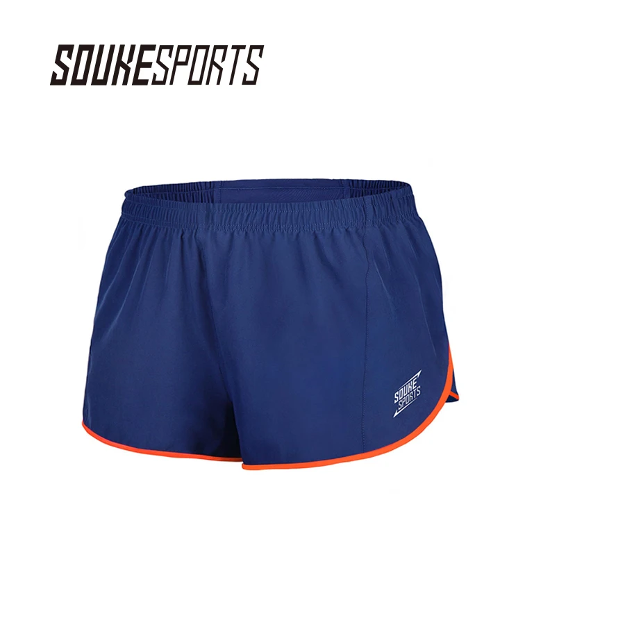 

Souke Sports Men's Workout Running Shorts Quick Dry Athletic Performance Shorts Black Liner Zip Pockets
