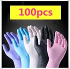 Перчатки одноразовые латексные резиновые для чистки пищи, 100 шт.
