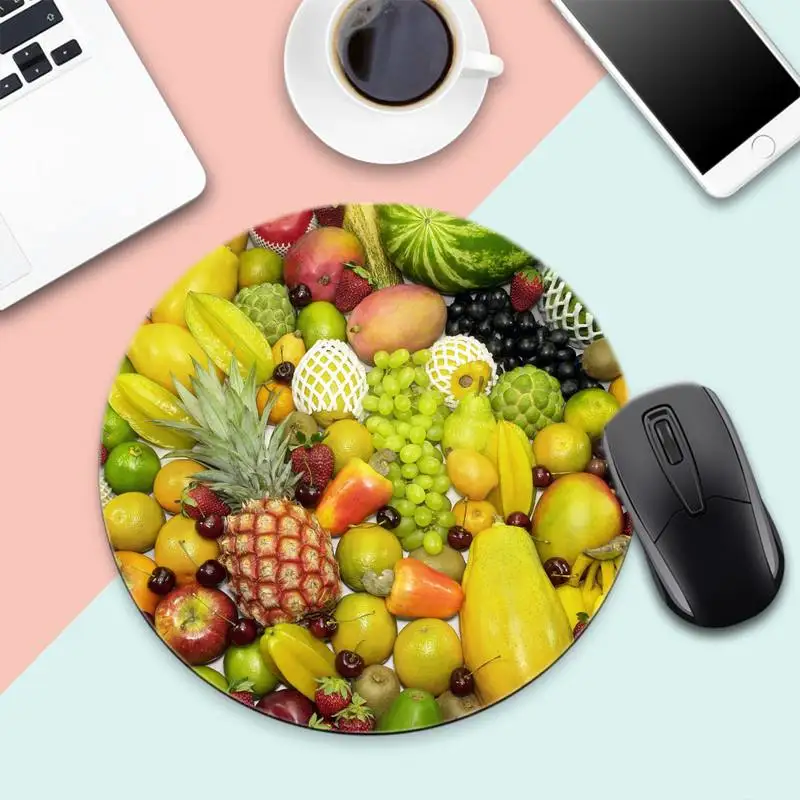 

fruit gamer play mats Mousepad Round Non slip Cushion