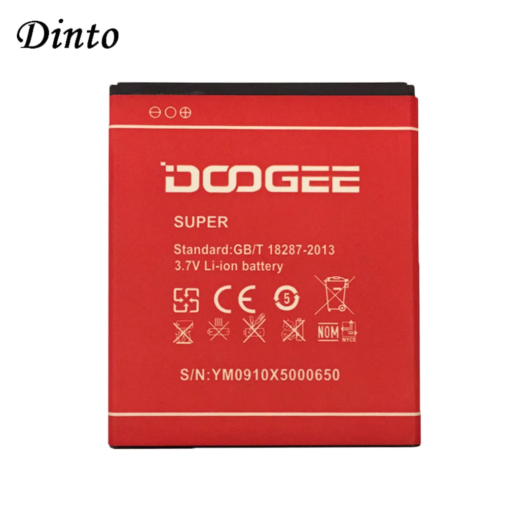 Аккумулятор Dinto DOOGEE X5 3100 мАч 3 7 в сменный литий-ионный аккумулятор для смартфона