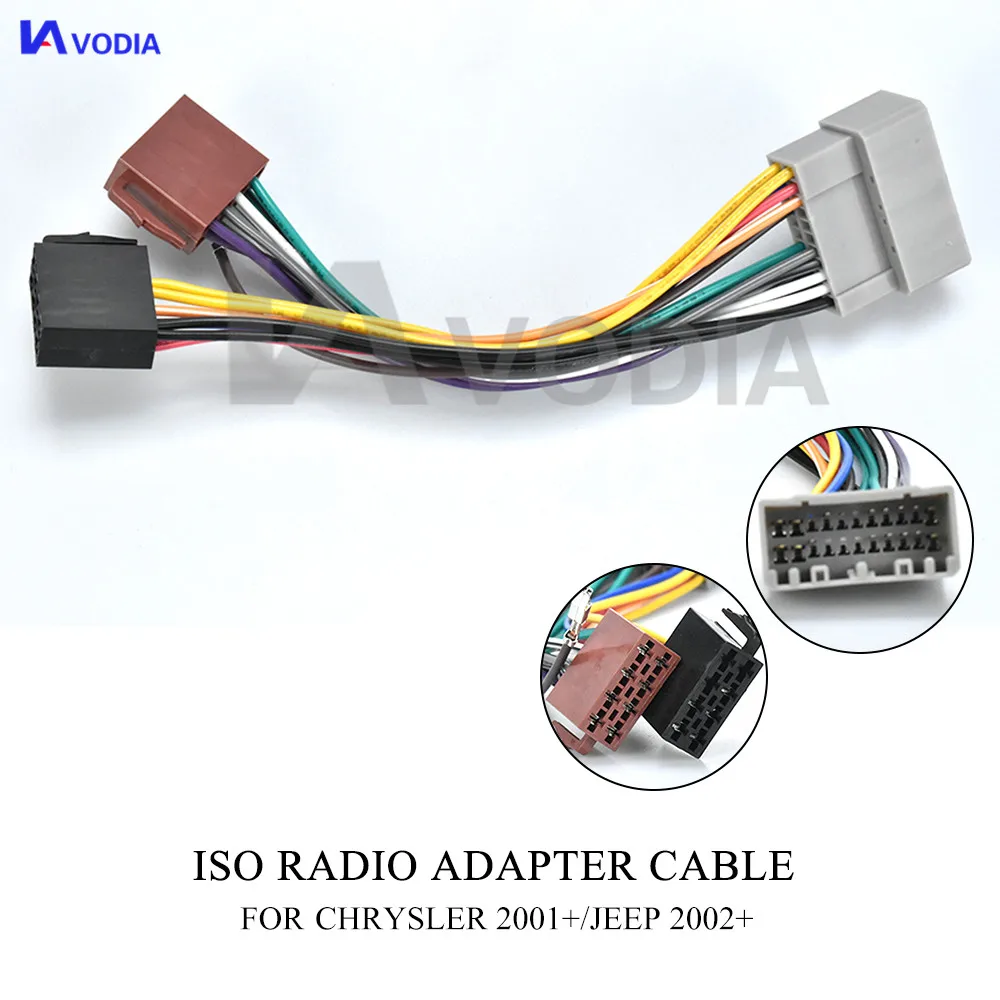 12 007 ISO стандартная жгута радио fascia Для CHRYSLER 2001 + (выбранные модели) для JEEP 2002