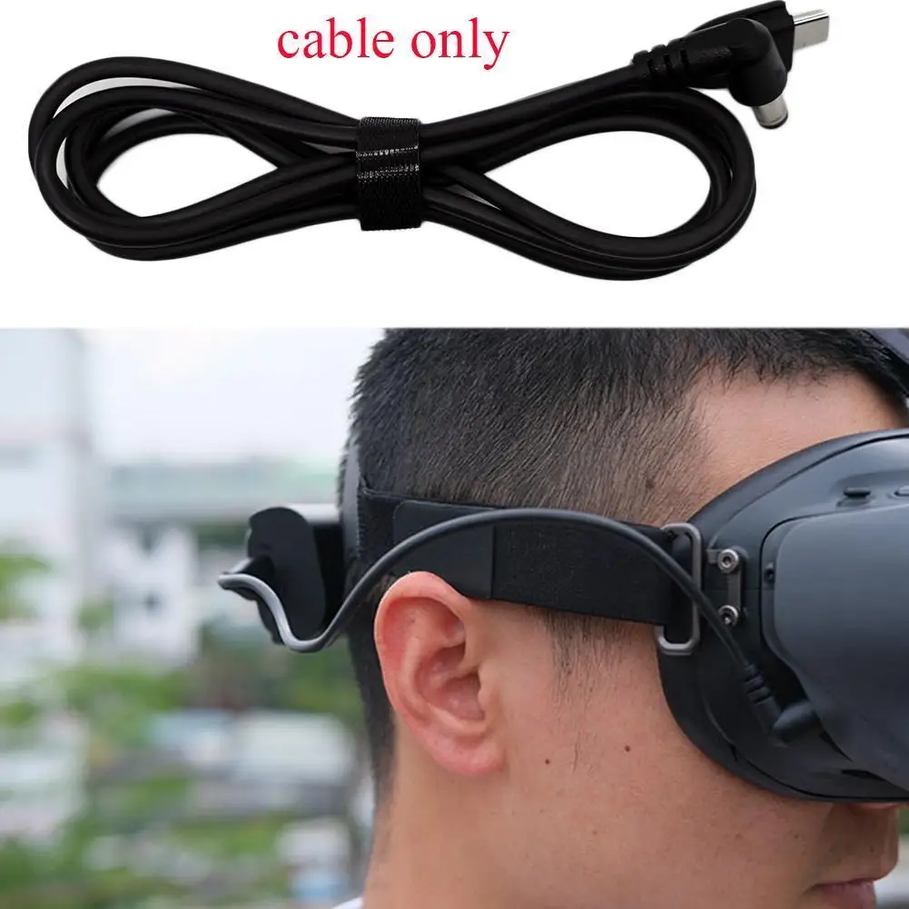 

Plastic Power Supply Cord For DJI FPV Combo Goggles Battery with Charging Cable Glass Case J9O8