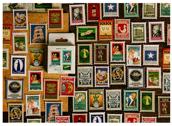 46 шт./кор. винтажные штампы наклейки для детей в стиле ретро и школы | Канцтовары