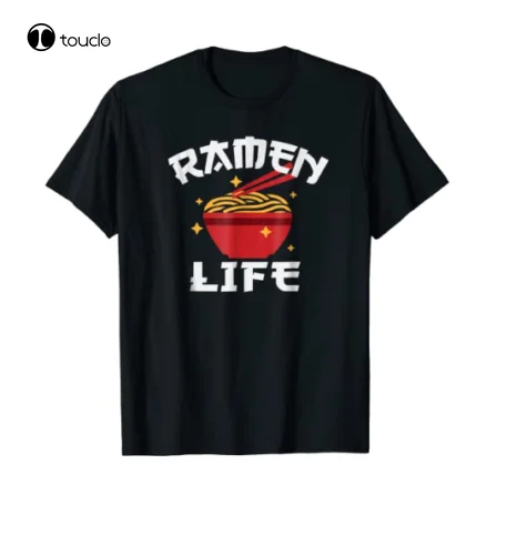 

Ramen Noodle Anime Shirt Ramen Life T-Shirts Cotton Trend Tee Shirt unisex