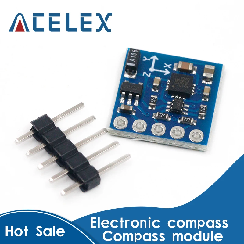 Магнитный сенсорный модуль для Arduino IIC Board HMC5883L 3V-5V Three 3 | Инструменты