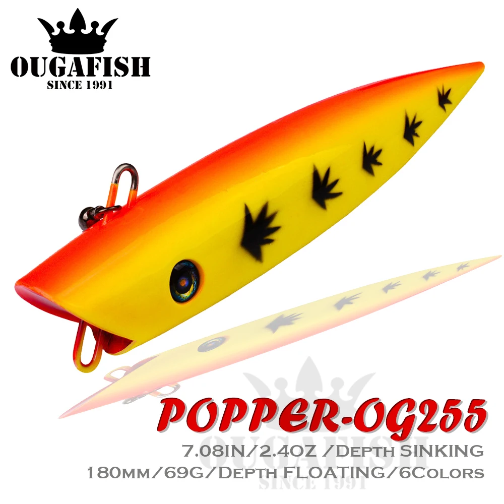 

Popper Fishing Lure Topwater Baits Weights 69g 18cm Peche Whoppers Trout Fish Tackle Goods Pesca Saltwater Isca Artificial Lures