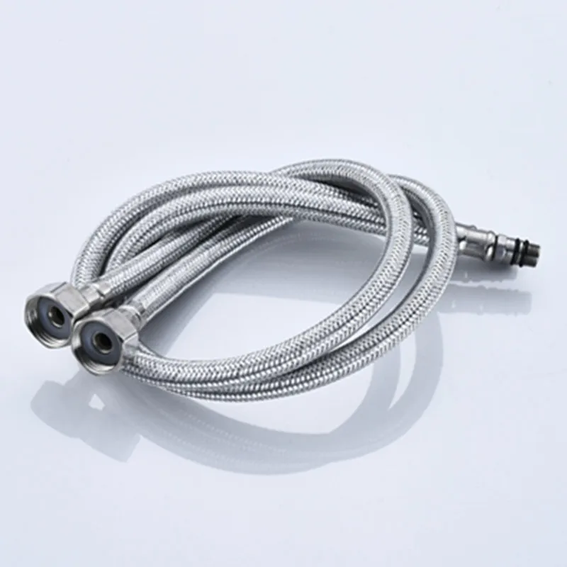 

2pcs Hot Cold Mixer Faucet Water Supply Hoses G1/2 G3/8 G9/16 60cm Stainless Steel Flexible Plumbing Pipe Bathroom Accessories