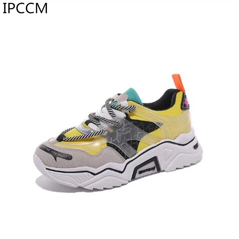 2019 Autumn New European Station Popular Thick Bottom Korean Version Wild Color Matching Casual Outdoor Women's Sports Shoes |