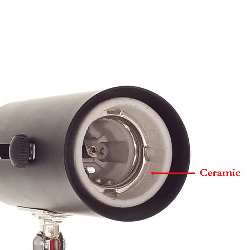 

360 Degree Steering E27 Lamp Base Holder High Temperature Resistant Ceramic Screw Ceiling Holder Socket For Pet Heating Lamp