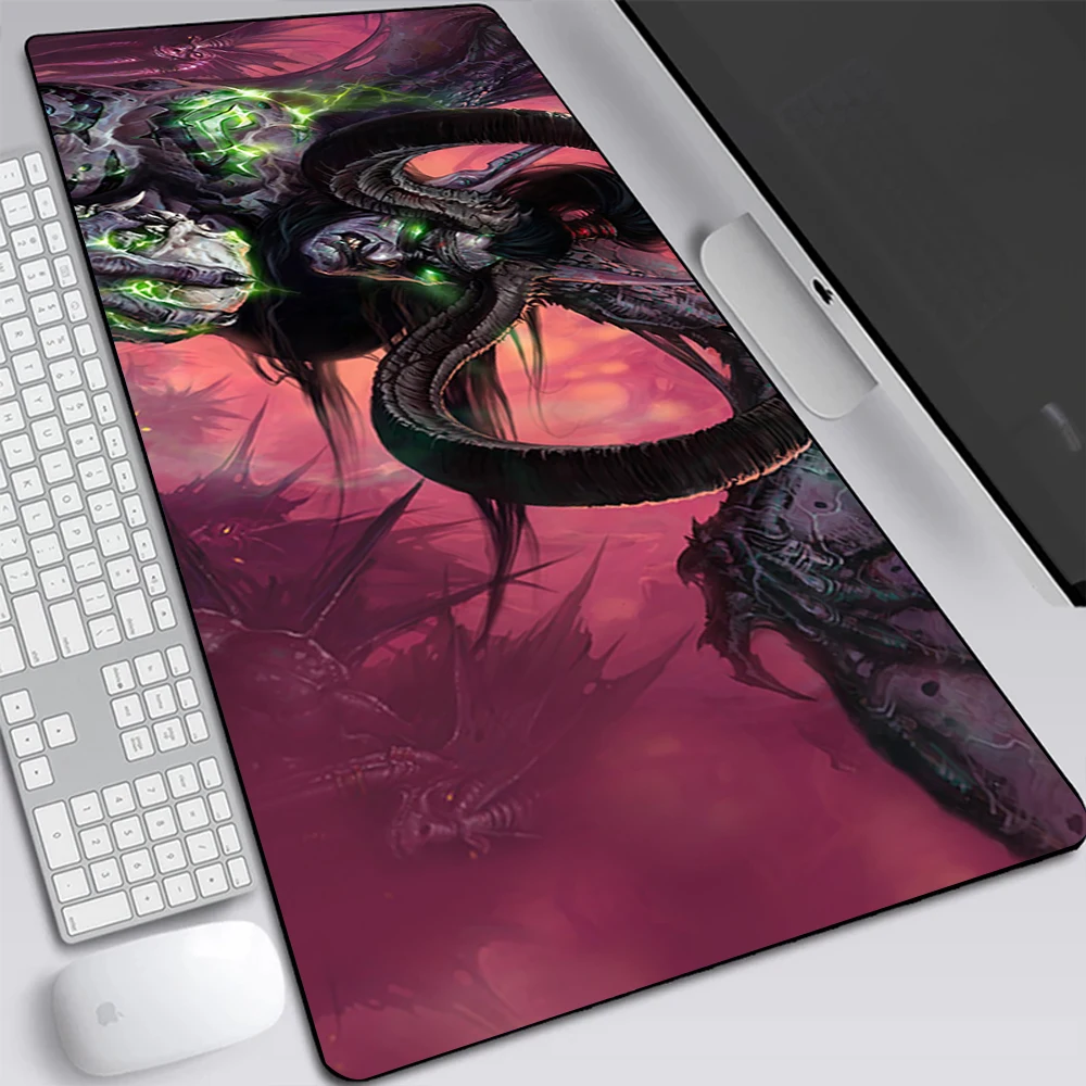 Мышь для игр World of Warcraft Illidan, большой игровой коврик для мыши, подставка для клавиатуры, ПК Геймер XXL, офисный коврик для мыши.
