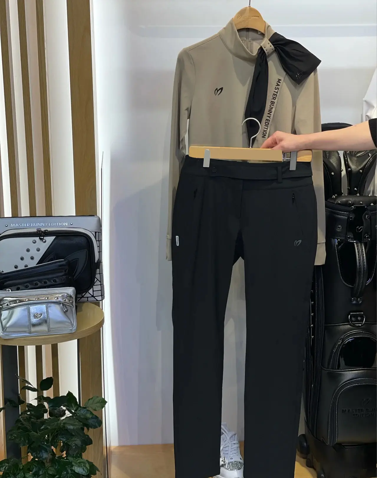 New ladies golf long-sleeved shirt ladies zipper round neck shirt with scarf autumn quick-drying golf wear