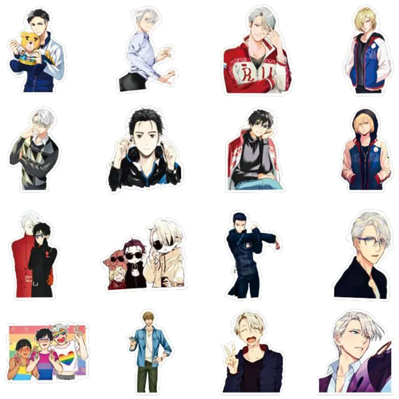 YURI!!! on ICE Anime Decor Stickers - 10/50pcs/lot for Tablets, Motorcycles, Suitcases, Laptops, Phones, Refrigerators and Skateboards image 4