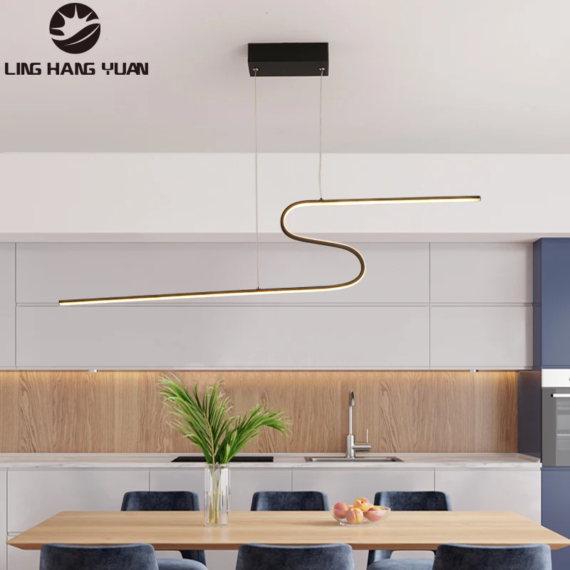 100CM Pendant Light Modern Home Decoration Chandelier Lamp for Dining room Kitchen Office Study Room Black Gold Lamps | Лампы и